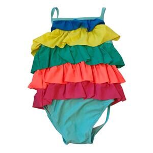 Mini Boden Girls Ruffled Swimming Suit 2-3Y